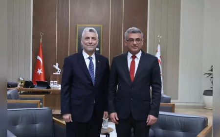 Ticaret Bakanı, KKTC Cumhurbaşkanı Erhürman Tarafından Kabul Edildi