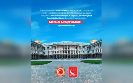 Saadet Partisi’nden Üniversitelerdeki Liyakatsiz Atamalara Karşı Meclis Araştırması Talebi