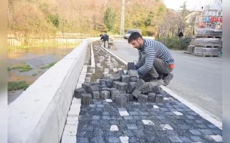 Giresun’da Öğrenciler İçin Güvenli Yaya Yolları Yapılıyor