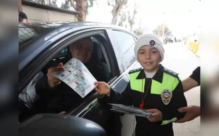 Depremzede Çocuklardan Trafik Denetimi