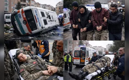 Kağıthane’de Cezaevi Nakil Aracı Devrildi