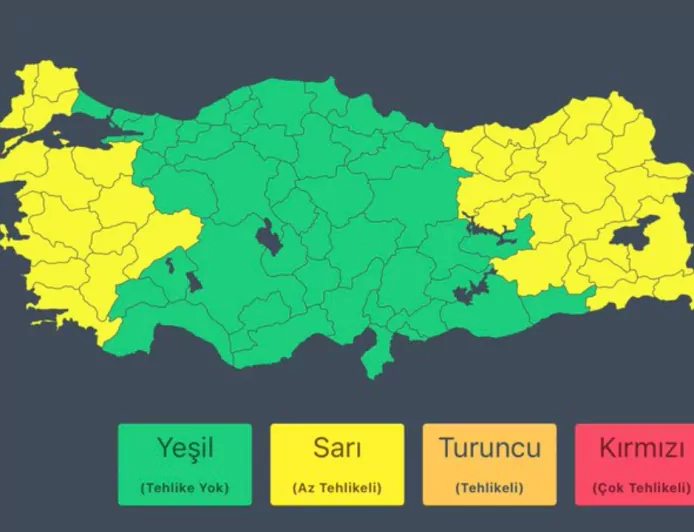 Meteoroloji'den 7 Ocak İçin Uyarı: Kuvvetli Yağış, Fırtına ve Çığ Tehlikesi