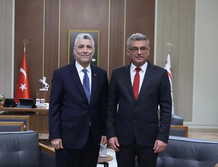 Ticaret Bakanı, KKTC Cumhurbaşkanı Erhürman Tarafından Kabul Edildi