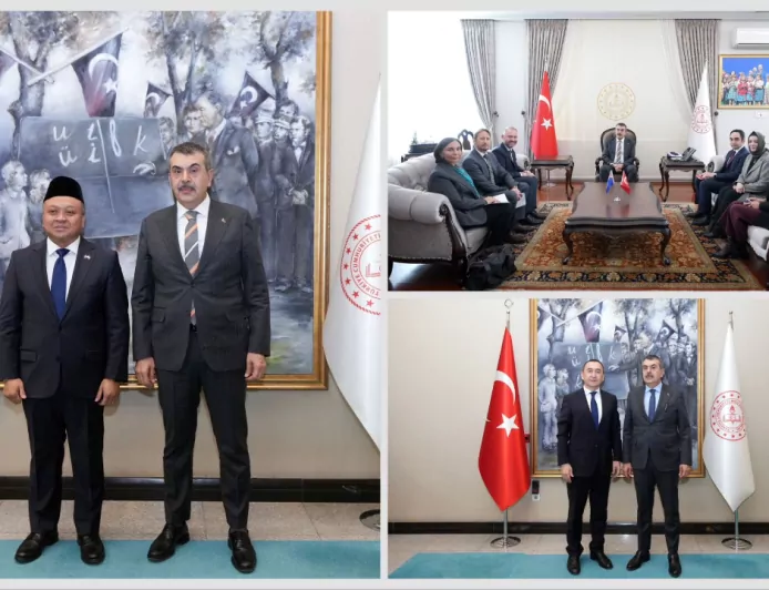 Millî Eğitim Bakanı Yusuf Tekin, Yeni Zelanda, Endonezya ve Özbekistan Büyükelçilerini Kabul Etti