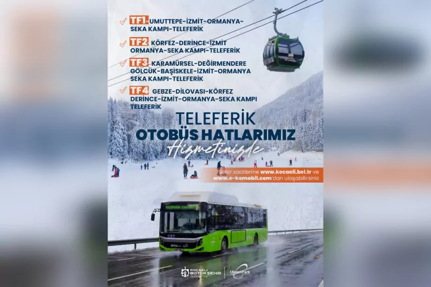 Kocaeli'de Kartepe Teleferik'e 4 Yeni Otobüs Hattı