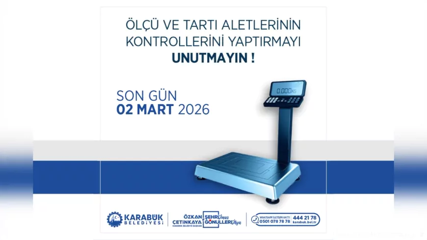 Karabük Belediyesi'nden Esnafa Ölçü ve Tartı Uyarısı