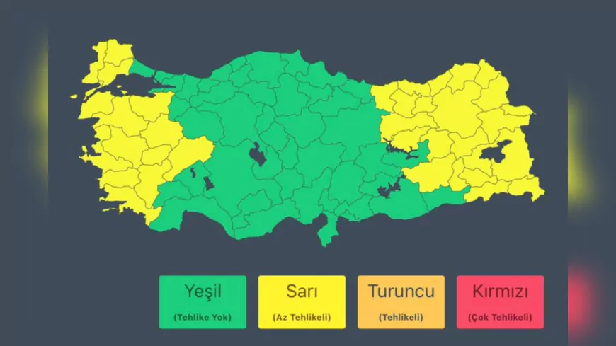 Meteoroloji'den 7 Ocak İçin Uyarı: Kuvvetli Yağış, Fırtına ve Çığ Tehlikesi