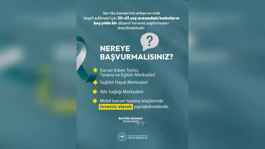 Sağlık Bakanlığı: Rahim Ağzı Kanseri Önlenebilir, Taramalarınızı İhmal Etmeyin