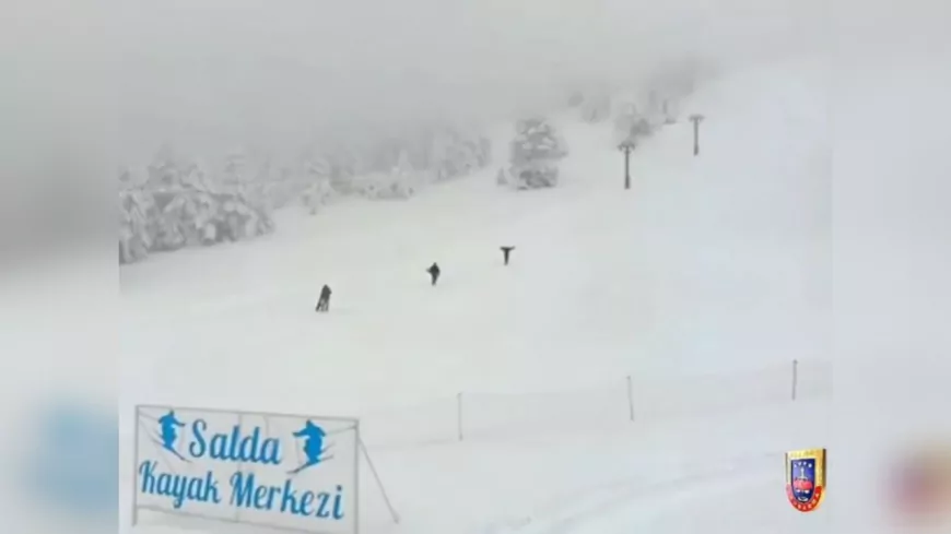 Salda Kayak Merkezi’nde Jandarmadan Güvenlik Mesaisi