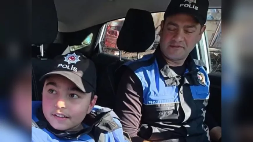 Adana'da Küçük Mahmut Efe’nin Polislik Hayali Gerçek Oldu