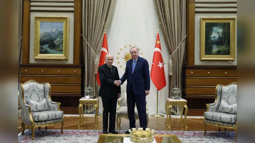 Bahçeli ile Erdoğan Cumhurbaşkanlığı Külliyesinde Görüştü