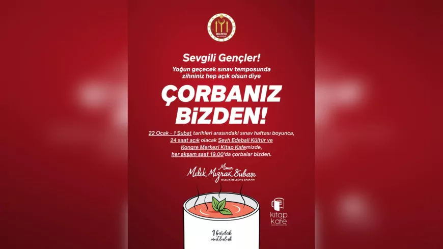 Bilecik Belediyesi’nden Sınav Haftasında Öğrencilere Ücretsiz Çorba Desteği