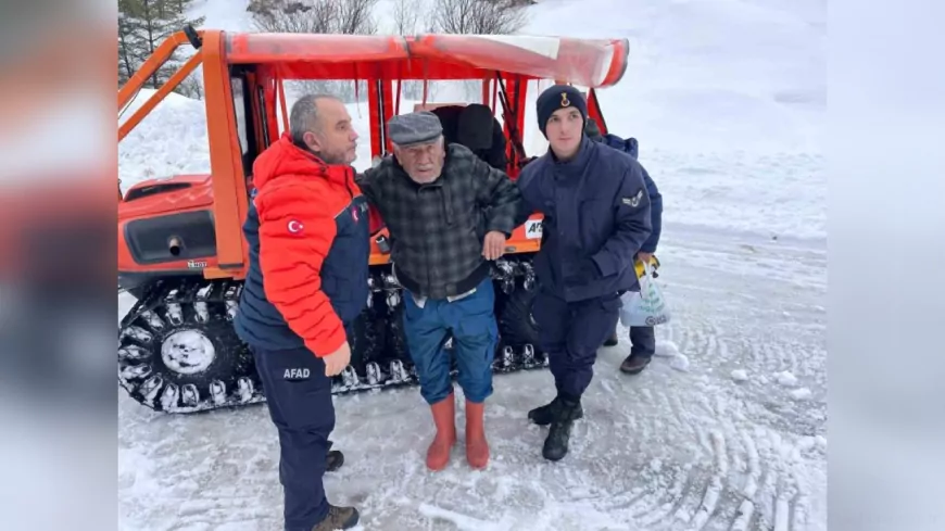 Yaylada Mahsur Kalan Vatandaş AFAD ve Jandarma Tarafından Kurtarıldı