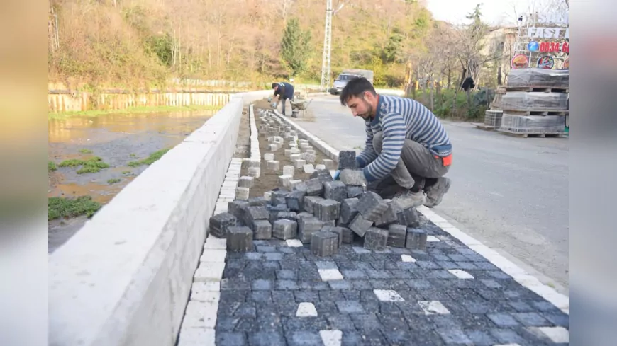 Giresun’da Öğrenciler İçin Güvenli Yaya Yolları Yapılıyor