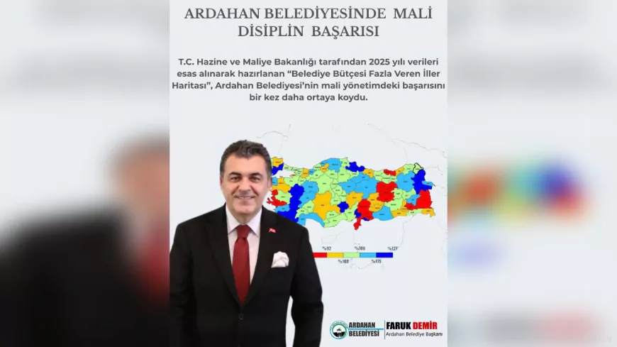 Ardahan Belediyesi Bütçe Fazlası Veren İller Arasında