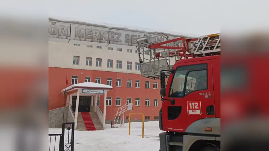 Ağrı Belediyesi'nden Buz Sarkıtlarına Müdahale