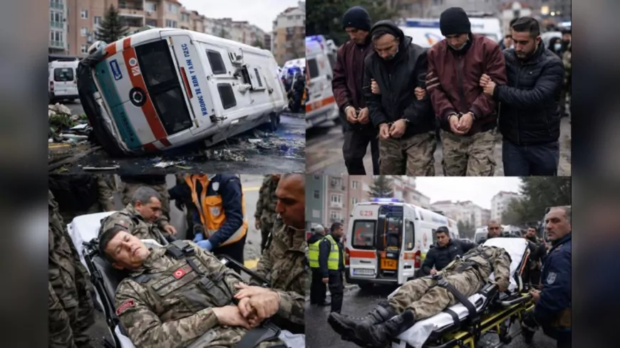 Kağıthane’de Cezaevi Nakil Aracı Devrildi