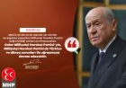 Devlet Bahçeli: MHP, Doğru Bildiği Yoldan Ayrılmayacak