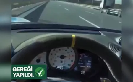 300 Km Hız ve Driftle Trafiği Tehlikeye Attı