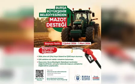 Bursa Büyükşehir Belediyesi’nden Üreticiye Yüzde 100 Hibeli Mazot Desteği