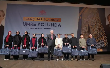 Genç Hafızlar Dualarla Umre Yoluna Uğurlandı