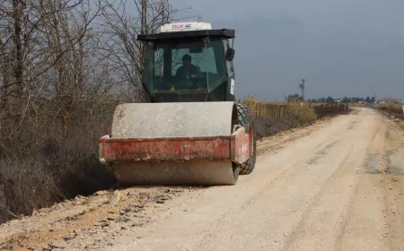 Harran–Akçakale Grup Yolunda Hummalı Çalışma Sürüyor