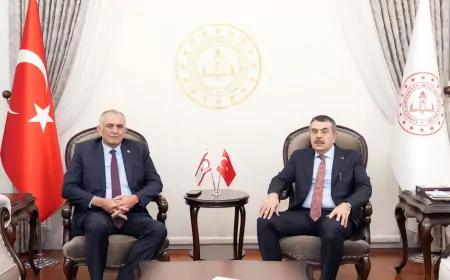 Millî Eğitim Bakanı Yusuf Tekin, KKTC’li Mevkidaşı Nazım Çavuşoğlu ile Görüştü