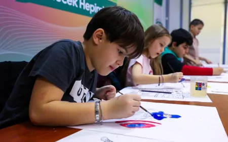 Bursa’da Çocuklar “Bir Günlüğüne Ressam” Oldu