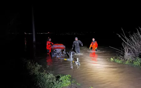 İzmir İtfaiyesi’nden Selde Mahsur Kalan Hayvanlara Gece Operasyonu