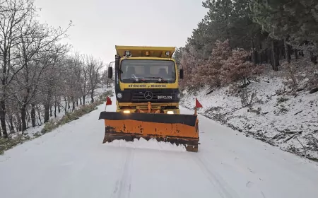 MİHALIÇÇIK’TA KARLA MÜCADELE