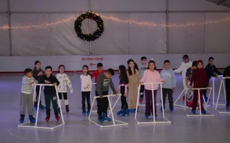 Öğrenciler Buz Pistinde Buluştu