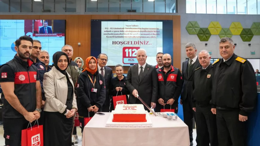 Vali Davut Gül’den 11 Şubat’ta 112 Çağrı Merkezi’ne Anlamlı Ziyaret