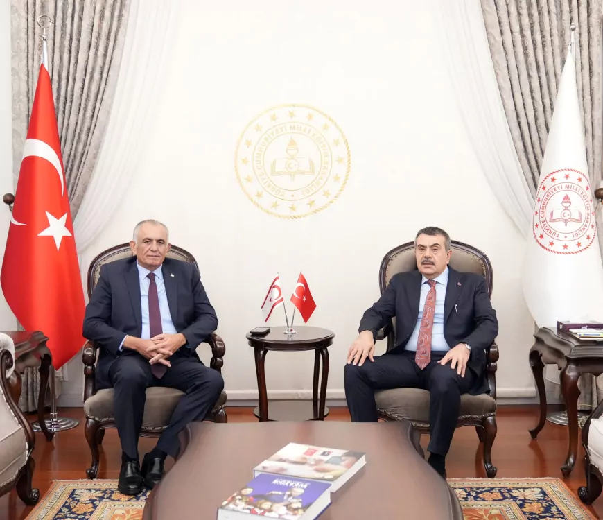 Millî Eğitim Bakanı Yusuf Tekin, KKTC’li Mevkidaşı Nazım Çavuşoğlu ile Görüştü