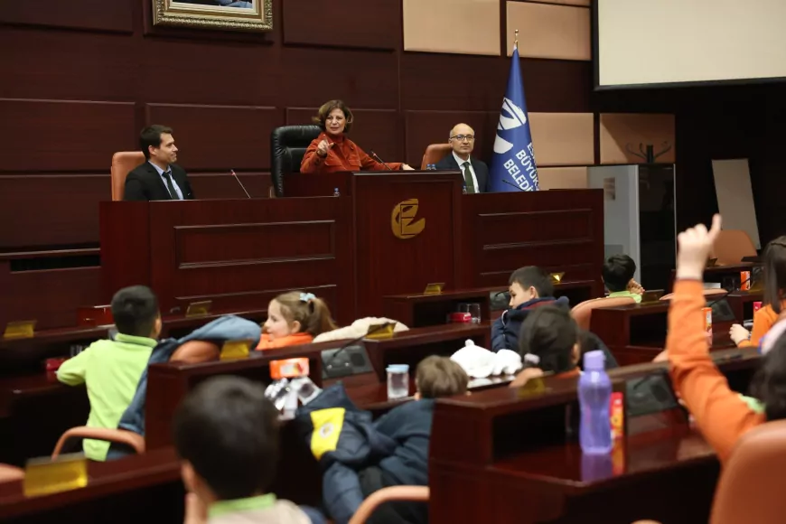 Minik Öğrencilerden Başkan Ünlüce’ye Anlamlı Ziyaret