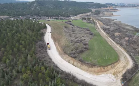 Çomar Barajı’nda 3,5 Kilometrelik Ring Yolun 2. Etabı Sürüyor