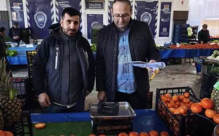 Yalova Belediyesi’nden Pazar Yerlerinde Ölçü ve Tartı Denetimi