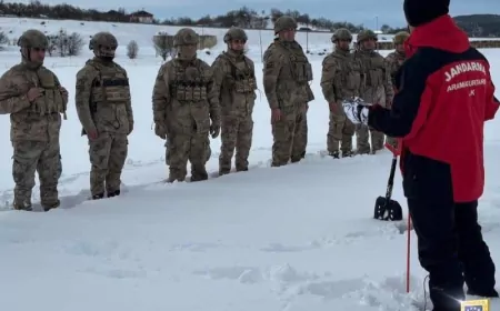 Mesudiye’de Çığda Arama Kurtarma Eğitimi Yapıldı
