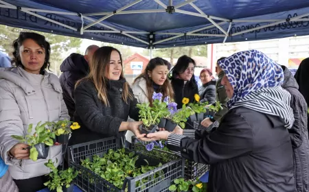 Mezarlıkta Çiçekler Büyükşehir’den