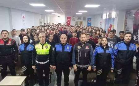 Afyonkarahisar’da Ortaokul Öğrencilerine Polislik ve Trafik Eğitimi
