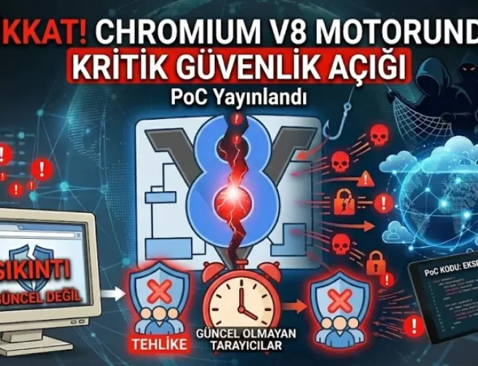 CHROMIUM V8 MOTORUNDAKİ KRİTİK AÇIK İÇİN PoC YAYIMLANDI, GÜNCELLENMEYEN TARAYICILAR RİSK ALTINDA