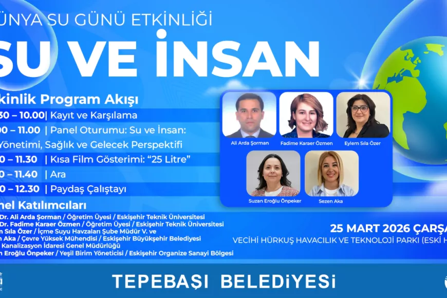 Tepebaşı Belediyesi’nden Dünya Su Günü Etkinliği: “Su ve İnsan” Paneli