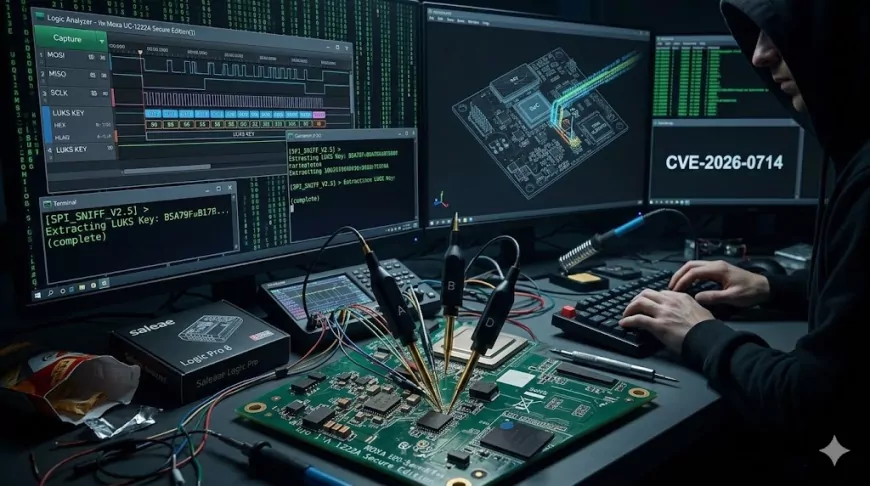 Moxa UC-1222A TPM 2.0 Cihazında LUKS Şifre Anahtarları SPI Üzerinden Düz Metin Olarak Sızdırıldı