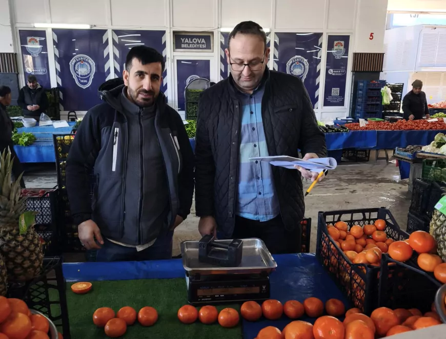 Yalova Belediyesi’nden Pazar Yerlerinde Ölçü ve Tartı Denetimi