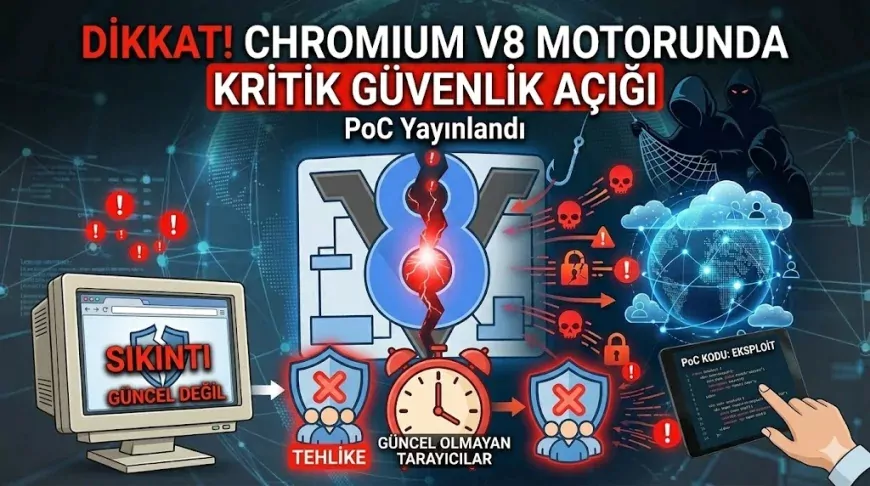 CHROMIUM V8 MOTORUNDAKİ KRİTİK AÇIK İÇİN PoC YAYIMLANDI, GÜNCELLENMEYEN TARAYICILAR RİSK ALTINDA