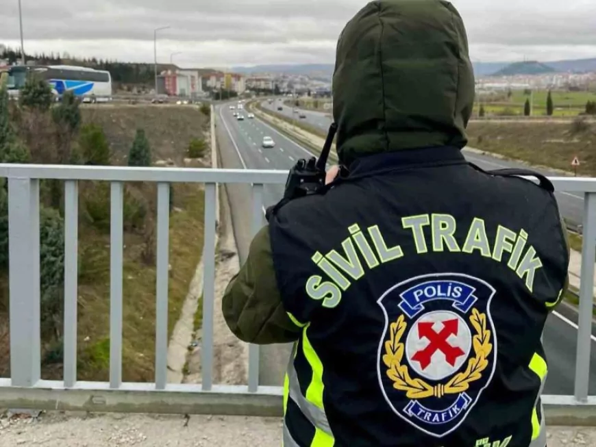 Bilecik’te Drone Destekli Trafik Denetimi Yapıldı