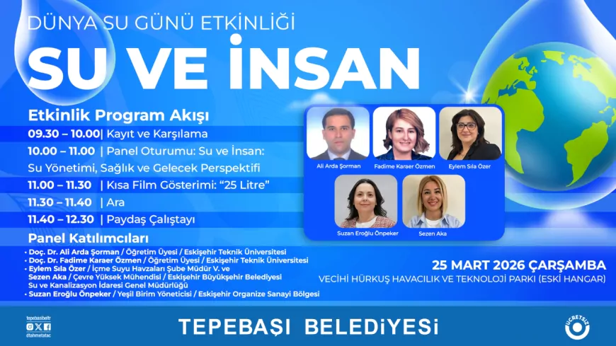 Tepebaşı Belediyesi’nden Dünya Su Günü Etkinliği: “Su ve İnsan” Paneli