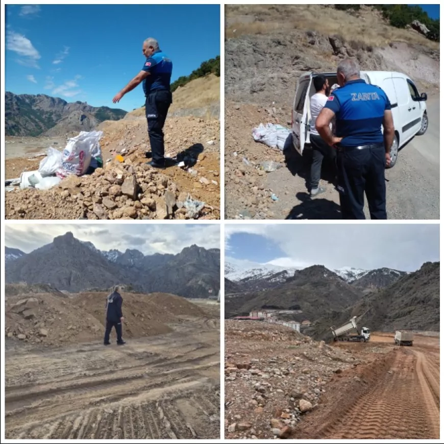Gümüşhane’de Kaçak Hafriyat Dökümüne Sıkı Denetim