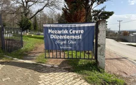 Gebze’de Mezarlık Düzenleme Çalışması Sürüyor
