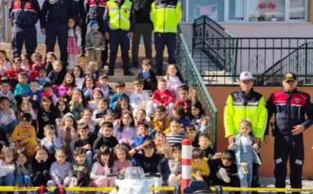 Kırşehir’de Anaokulu Öğrencilerine Trafik Kuralları Anlatıldı