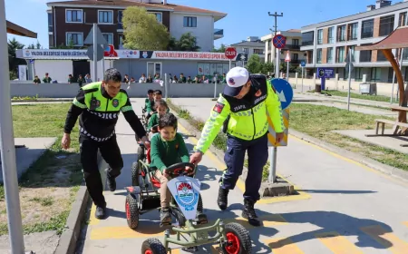 Yalova’da Miniklere Trafik Bilinci Eğitimi